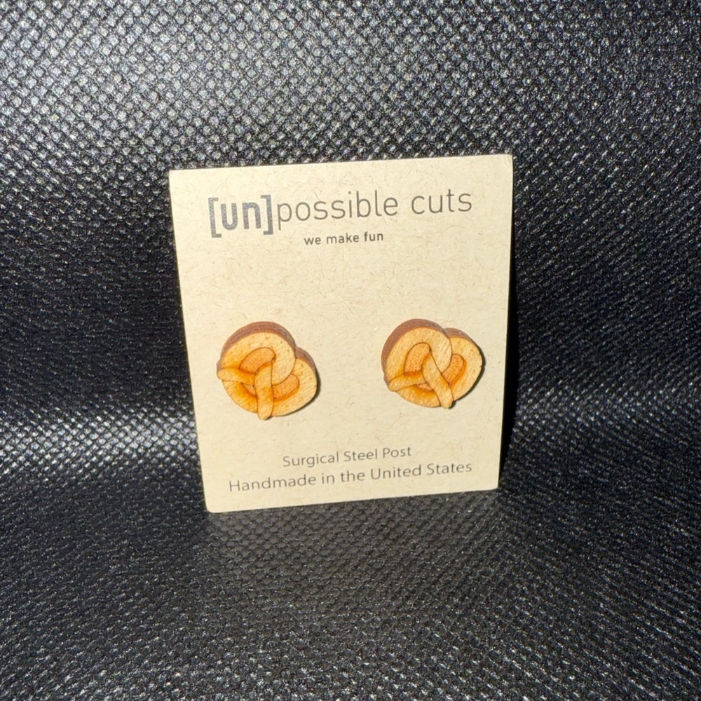 Unpossible Cuts Pretzel Earrings
